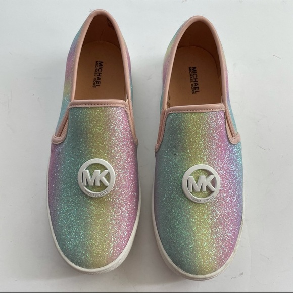 Michael Kors Ombré pastel glitter slip on sneakers 5 - Picture 3 of 14